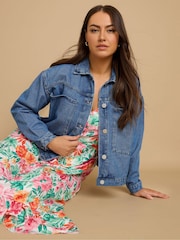 Yours Curve Jakke med lappet lomme i bomull 100% bomull - Bilde 11 av 12