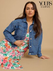 Yours Curve Jakke med lappet lomme i bomull 100% bomull - Bilde 6 av 12