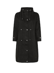 Yours Curve Black Longline Cotton Parka - Image 5 of 5