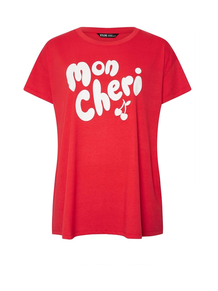 Camiseta con diseño superpuesto "Mon Cheri" de Yours Curve - Imagen 5 de 5 Camiseta con diseño superpuesto "Mon Cheri" de Yours Curve - Imagen 5 de 5