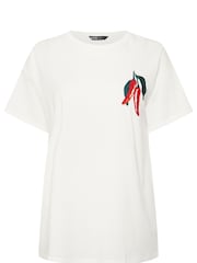 Yours Curve White Spicy Chilli 100% Cotton T-Shirt - Image 6 of 7