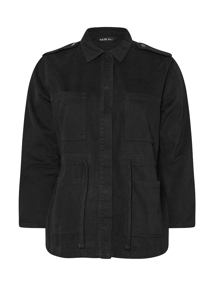 Yours Curve Black Carpenter 100% Cotton Jacket - Image 5 of 5 Yours Curve Black Carpenter 100% Cotton Jacket - Image 5 of 5