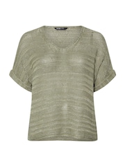 Yours Curve Green Sparkle Knit Cover-Up - Image 5 of 5