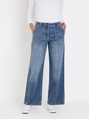 M&Co Blue Carpenter Wide Leg Jeans - Image 1 of 5