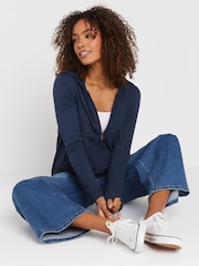 M&Co Blue Knitted Hoodie - Image 3 of 5