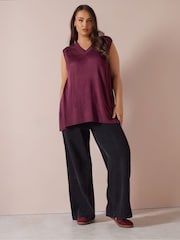 Yours Curve Red Lightweight Vest - Image 3 of 6