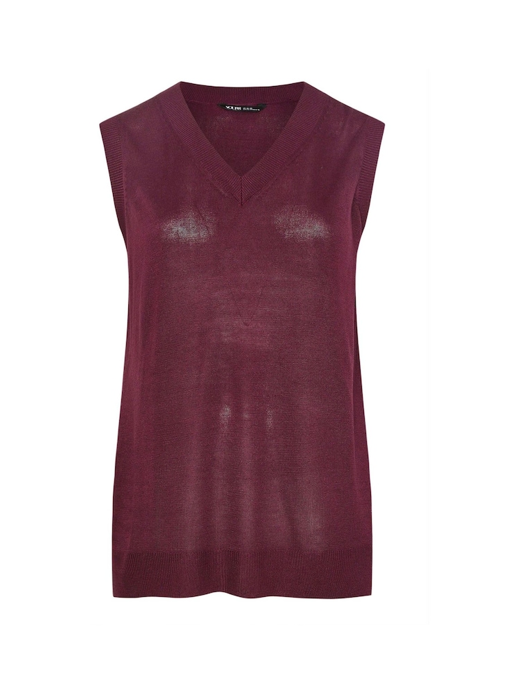 Yours Curve Red Lightweight Vest - Image 6 of 6