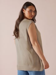 Yours Curve Natural Lightweight Vest - Image 2 of 6