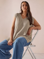 Yours Curve Natural Lightweight Vest - Image 3 of 6