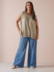 Yours Curve Natural Lightweight Vest - Image 5 of 6