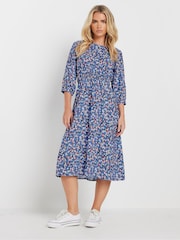 M&Co Blue Petite Midi Dress - Image 2 of 5