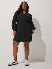 Yours Curve Black Limited Collar Dress - Image 2 of 6