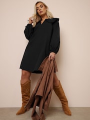 Yours Curve Black Limited Collar Dress - Image 3 of 6