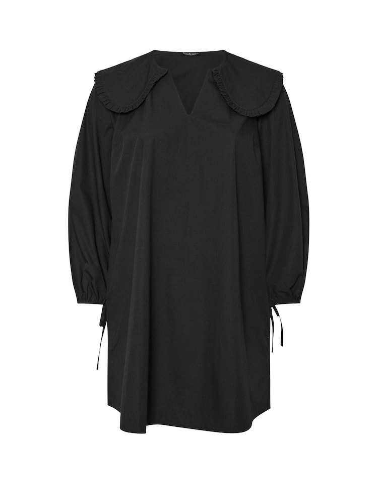 Yours Curve Black Limited Collar Dress - Image 6 of 6