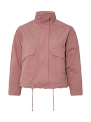 Yours Curve Pink Twill Drop Shoulder Jacket - Image 5 of 5