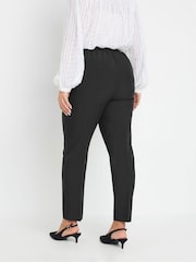 Yours Curve Black Pull On Elastic Back Trousers - Image 3 of 5