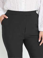 Yours Curve Black Pull On Elastic Back Trousers - Image 4 of 5