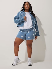 Yours Curve Blue Limited Shorts - Image 2 of 4