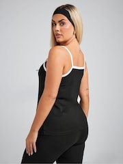 Yours Curve Black Limited Vest With Constrast Drawstring - Image 3 of 4