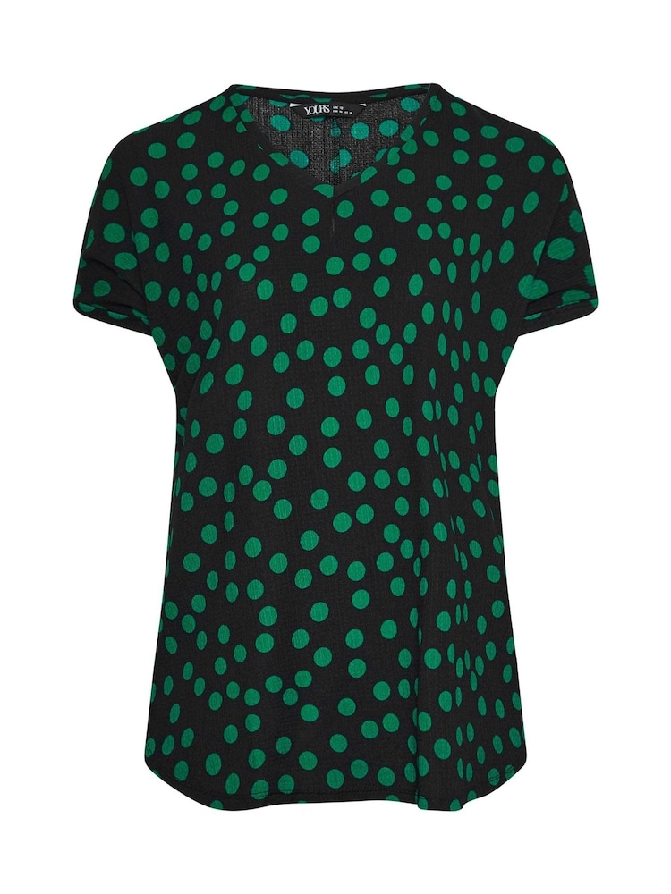 Green - Yours Curve Dot Print Top - Image 6 of 6 Green - Yours Curve Dot Print Top - Image 6 of 6