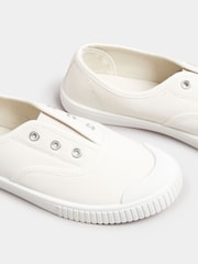 Yours Curve Wide Fit Lace-Less Canvas Pumps - صورة 4 من 4