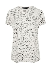 Yours Curve White Dot Print Top - Image 5 of 5