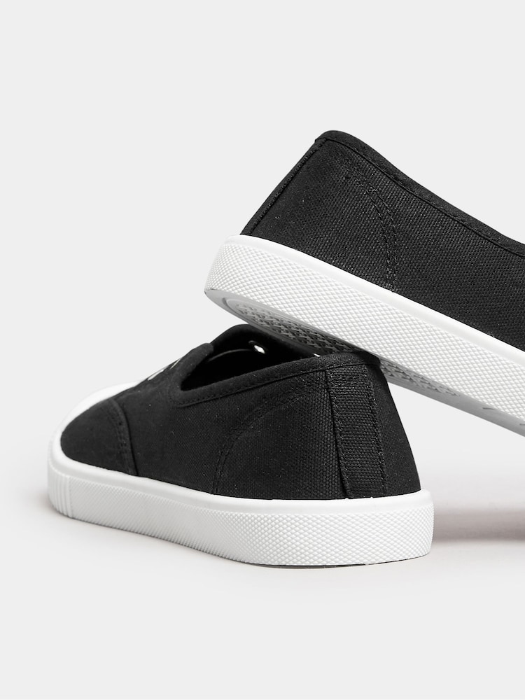 Canvas Trainers New Look Trainers Wide Fit Buy Yours Curve Black