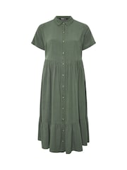 Yours Curve Green Chambray Shirt Dress - Image 5 of 5