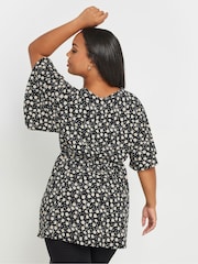 Top envolvente com estampa floral Yours Curve - Imagem 5 de 6