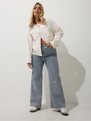Yours Curve Blue Limited Thin Waist Band Jeans - Image 3 of 5