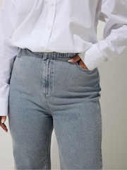 Yours Curve Blue Limited Thin Waist Band Jeans - Image 5 of 5