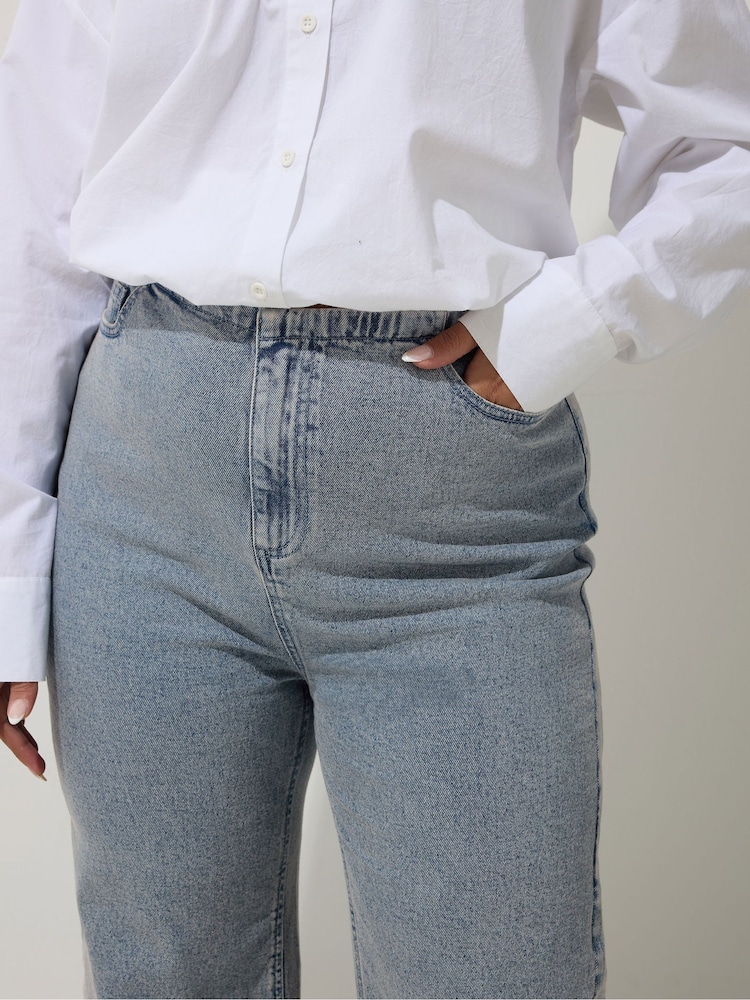 Yours Curve Blue Limited Thin Waist Band Jeans - Image 5 of 5