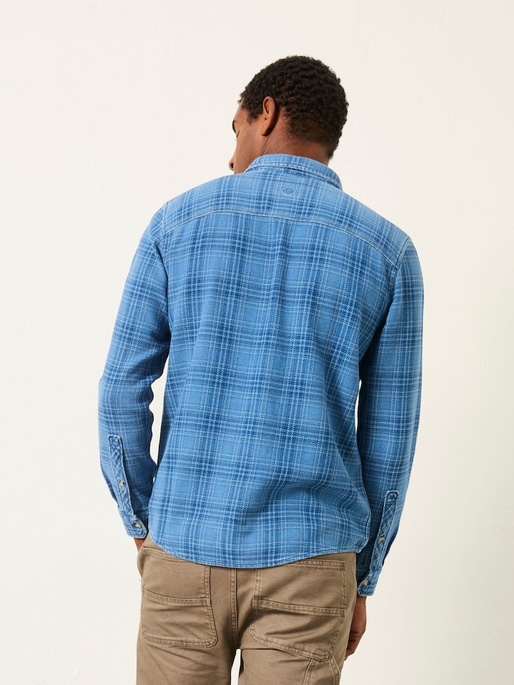 FatFace Watton Blue Long Sleeve Check Shirt - Image 2 of 6