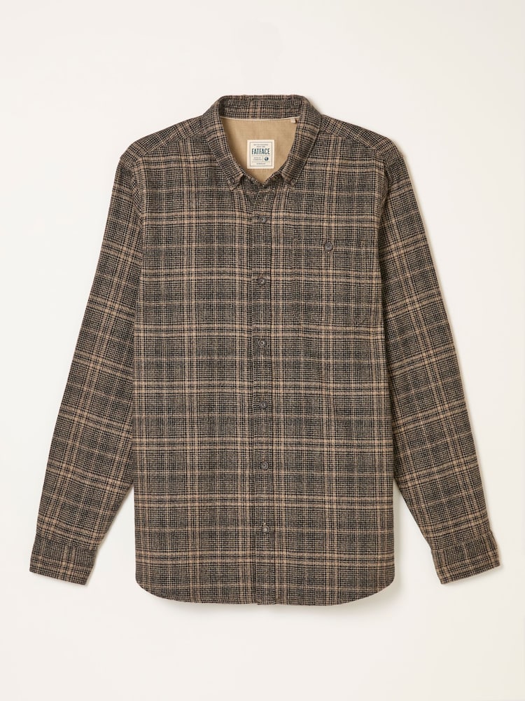 FatFace Felton Brown Long Sleeve Check Shirt - Image 6 of 6 FatFace Felton Brown Long Sleeve Check Shirt - Image 6 of 6