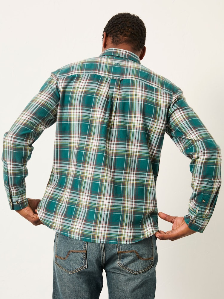 FatFace Harlow Emerald Green Long Sleeve Check Shirt - Image 2 of 6 FatFace Harlow Emerald Green Long Sleeve Check Shirt - Image 2 of 6