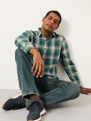 FatFace Harlow Emerald Green Long Sleeve Check Shirt - Image 4 of 6