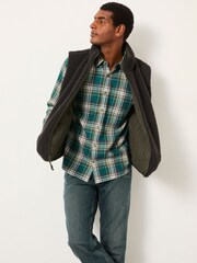 FatFace Harlow Emerald Green Long Sleeve Check Shirt - Image 5 of 6