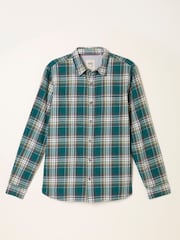 FatFace Harlow Emerald Green Long Sleeve Check Shirt - Image 6 of 6