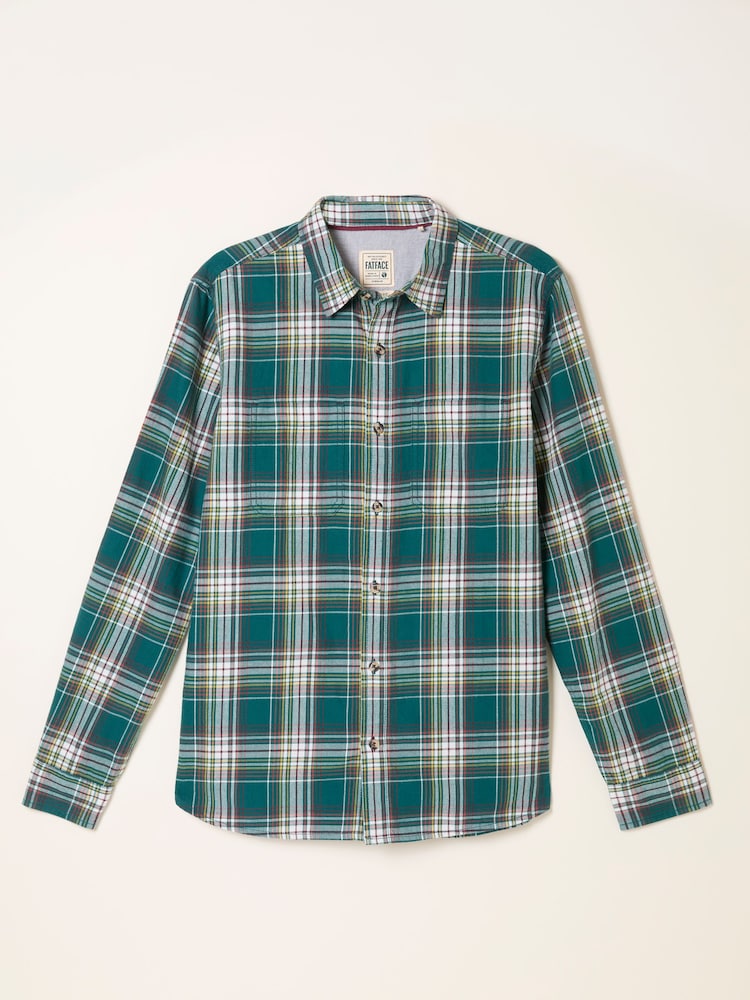 FatFace Harlow Emerald Green Long Sleeve Check Shirt - Image 6 of 6 FatFace Harlow Emerald Green Long Sleeve Check Shirt - Image 6 of 6