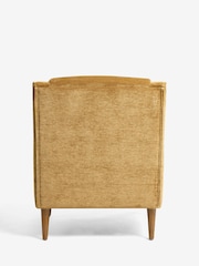 Relaxed Chenille Ochre Yellow Prescott Armchair - Image 7 of 10