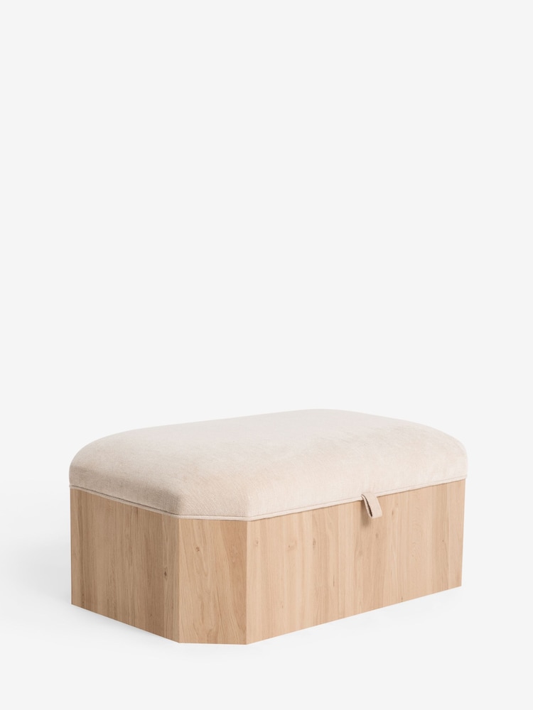 Cotswold Chenille Light Natural Hex Storage Coffee Table - Image 2 of 4