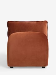 Soft Velvet Rust Brown Crosby Modular Centre Piece Sofa - Image 9 of 10