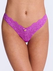 Boux Avenue Purple Aliyah Lace Thongs - Image 4 of 5