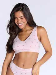Boux Avenue Floral Print Embroidered Bralette And Thongs Set - Image 4 of 6