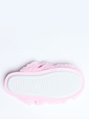 Boux Avenue Candy Pink Floral Embroidered Mule Slippers - Изображение 4 из 6