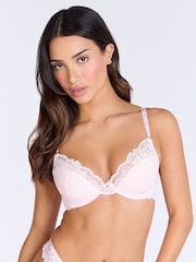 Boux Avenue Pink Lace Harper Balcony Bra - Image 4 of 6