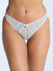 Boux Avenue Blue Sheer Lace Catalina Briefs - Imagen 1 de 4