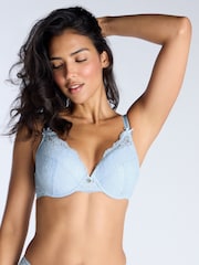 Boux Avenue Blue Amber Lace Plunge Bra - Image 1 of 2