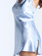 Boux Avenue Blue Amelia Ditsy Floral Chemise - Image 5 of 5