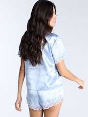 Boux Avenue Blue Amelia Ditsy Floral Short Sleeve Pyjamas Set - صورة 3 من 6